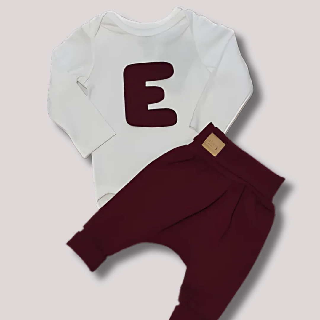 Baggy komplet inicialka-body dolgi/enobarven