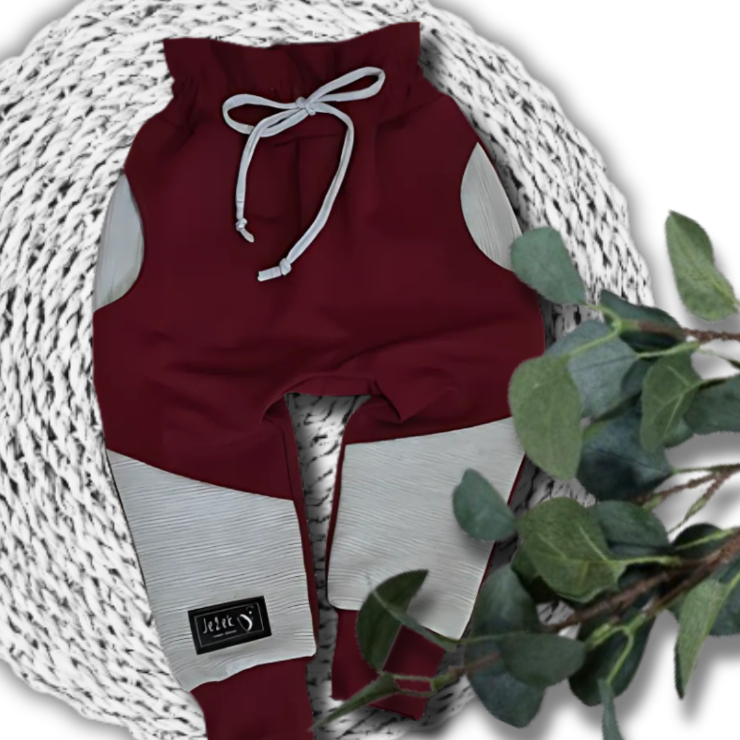 Otroške hlače Cool rib Bordo rdeča