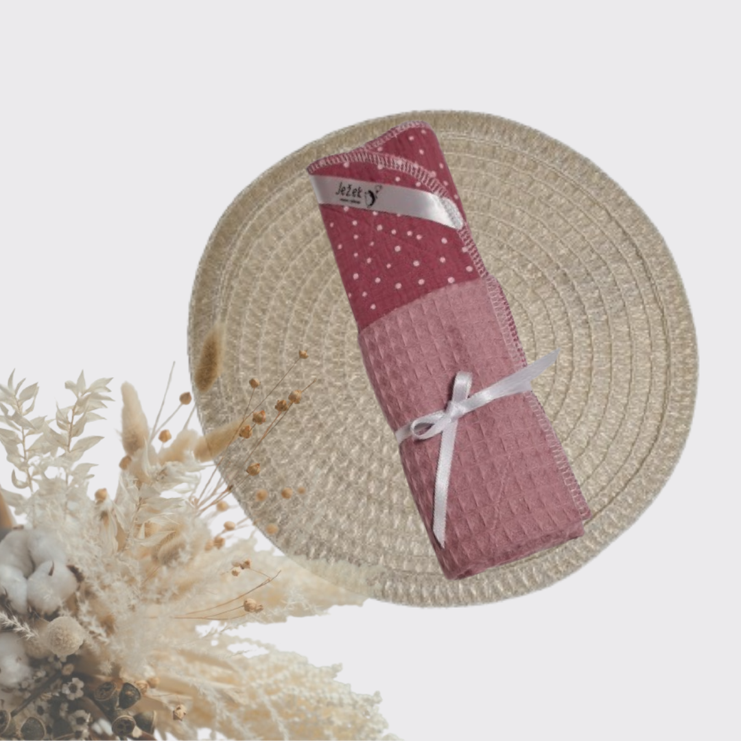 Set kuhinjskih krp puder roza pikice