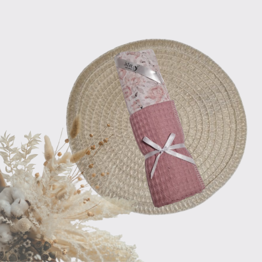 Set kuhinjskih krp puder roza vzorec
