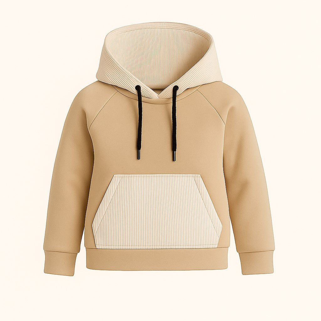 Otroški hoodie iz bombaža z žepom in kapuco – kakovostna in udobna otroška oblačila Ježek za vsak dan. Na voljo v več velikostih.