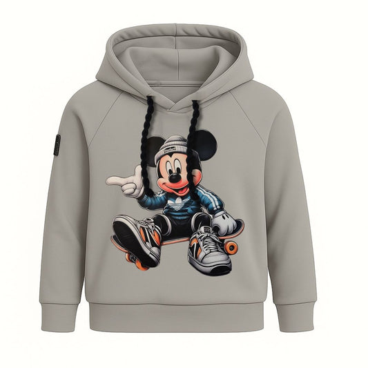 Otroški hoodie iz bombaža z žepom in kapuco ter ljubkim motivom Miki mausa spredaj – kakovostna in udobna otroška oblačila Ježek za vsak dan. Na voljo v več velikostih.