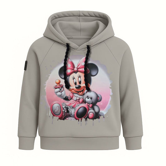 Otroški hoodie iz bombaža z žepom in kapuco ter ljubkim motivom Minnie miške spredaj – kakovostna in udobna otroška oblačila Ježek za vsak dan. Na voljo v več velikostih.