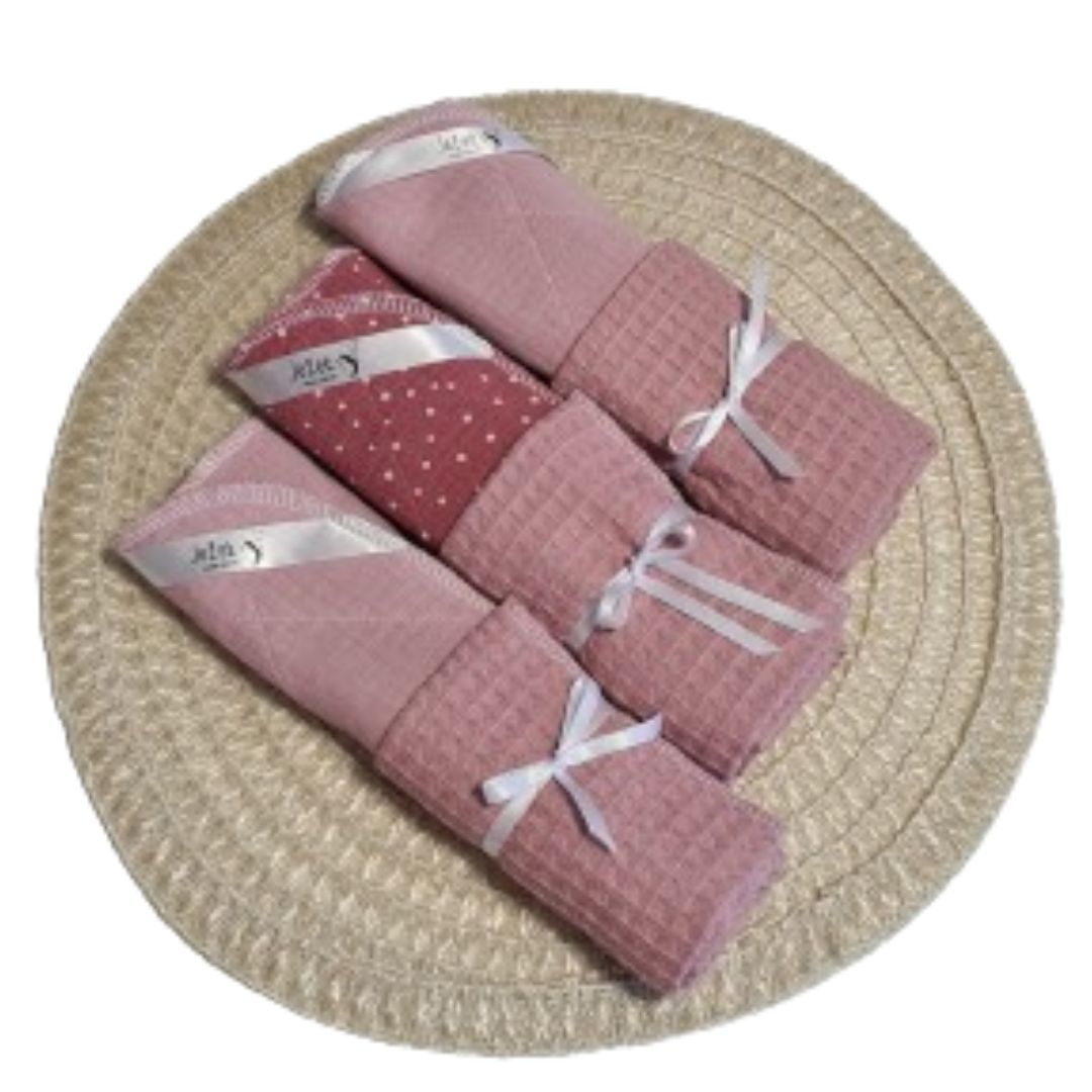 Ježek kuhinjske krpe iz vafla in muslina, set treh bombažnih krp za sušenje posode in čiščenje kuhinje